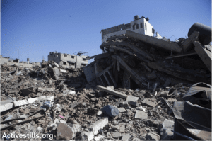 Gaza City neighborhood of Shajaiya, reduced to rubble during Israel’s Operation Protective Edge. Source: Activestills